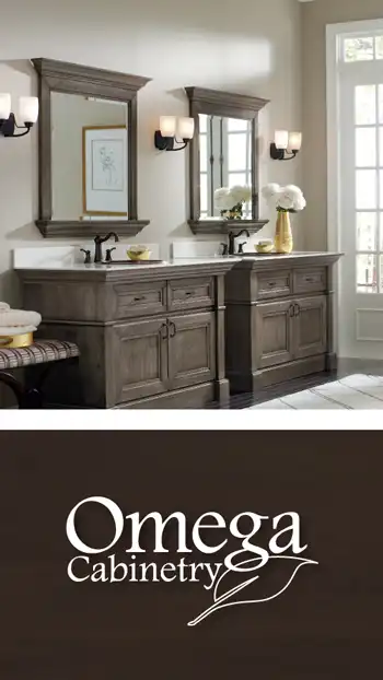 Omega Cabinets  Bathroom Light Brown