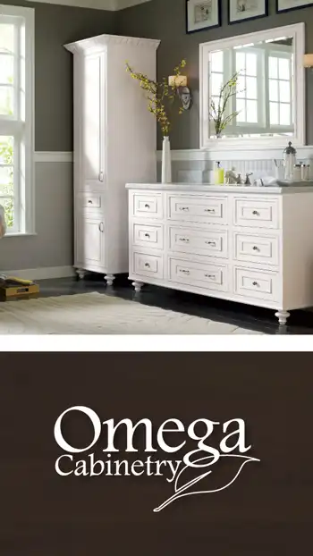 Omega Cabinets  White Dresser