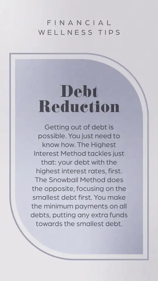Financial Wellness Tips  Debt Reduction