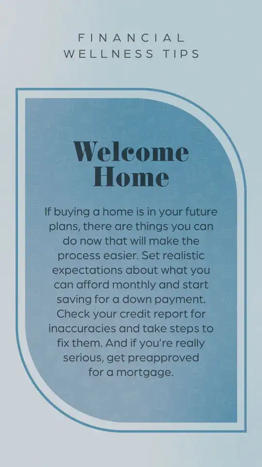 Financial Wellness Tips  Welcome Home