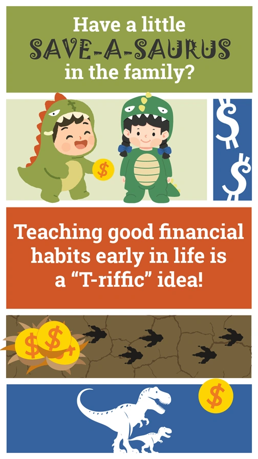 Kids Financial Tips  Dinosaur