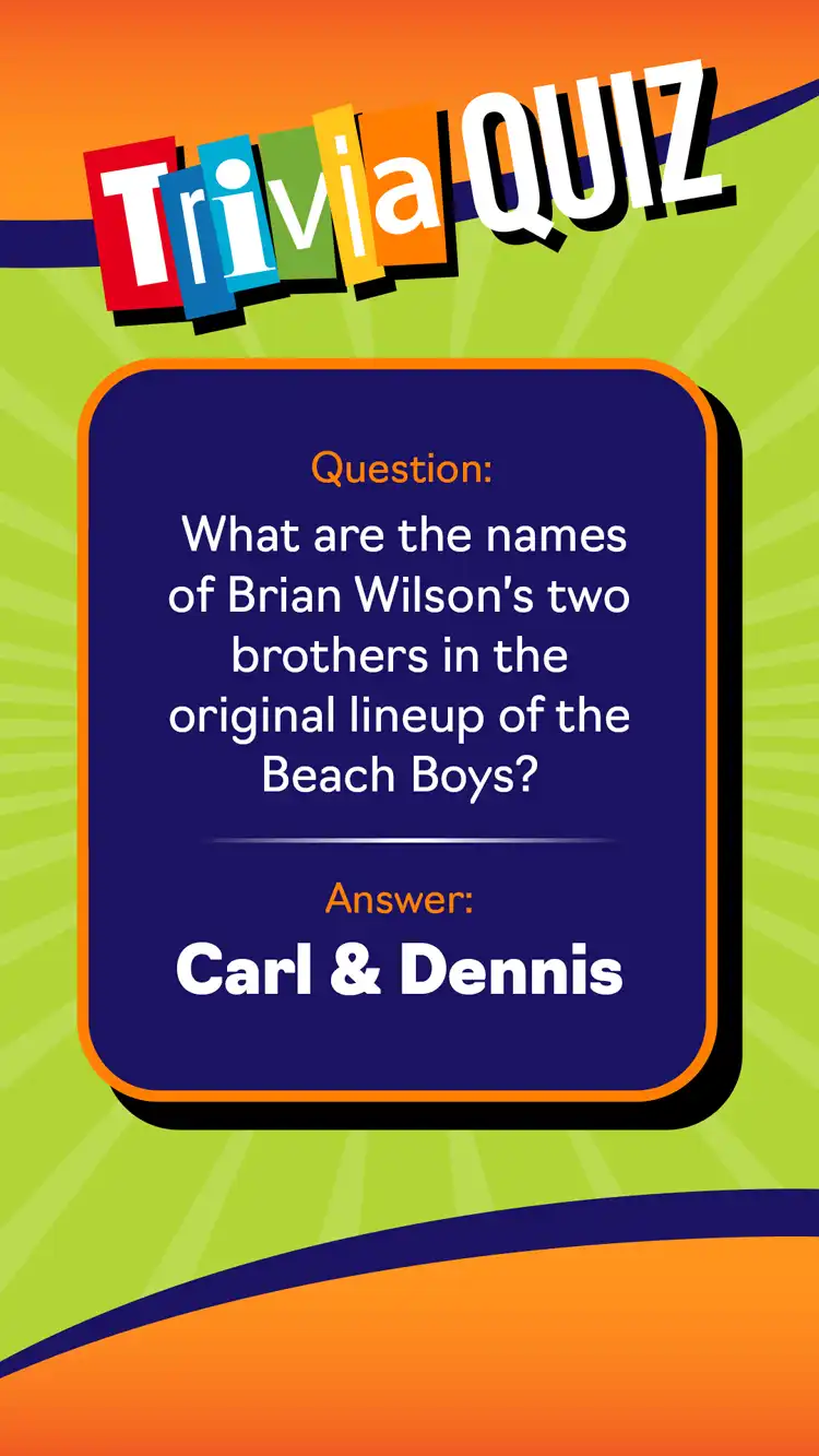Trivia Quiz  Beach Boys