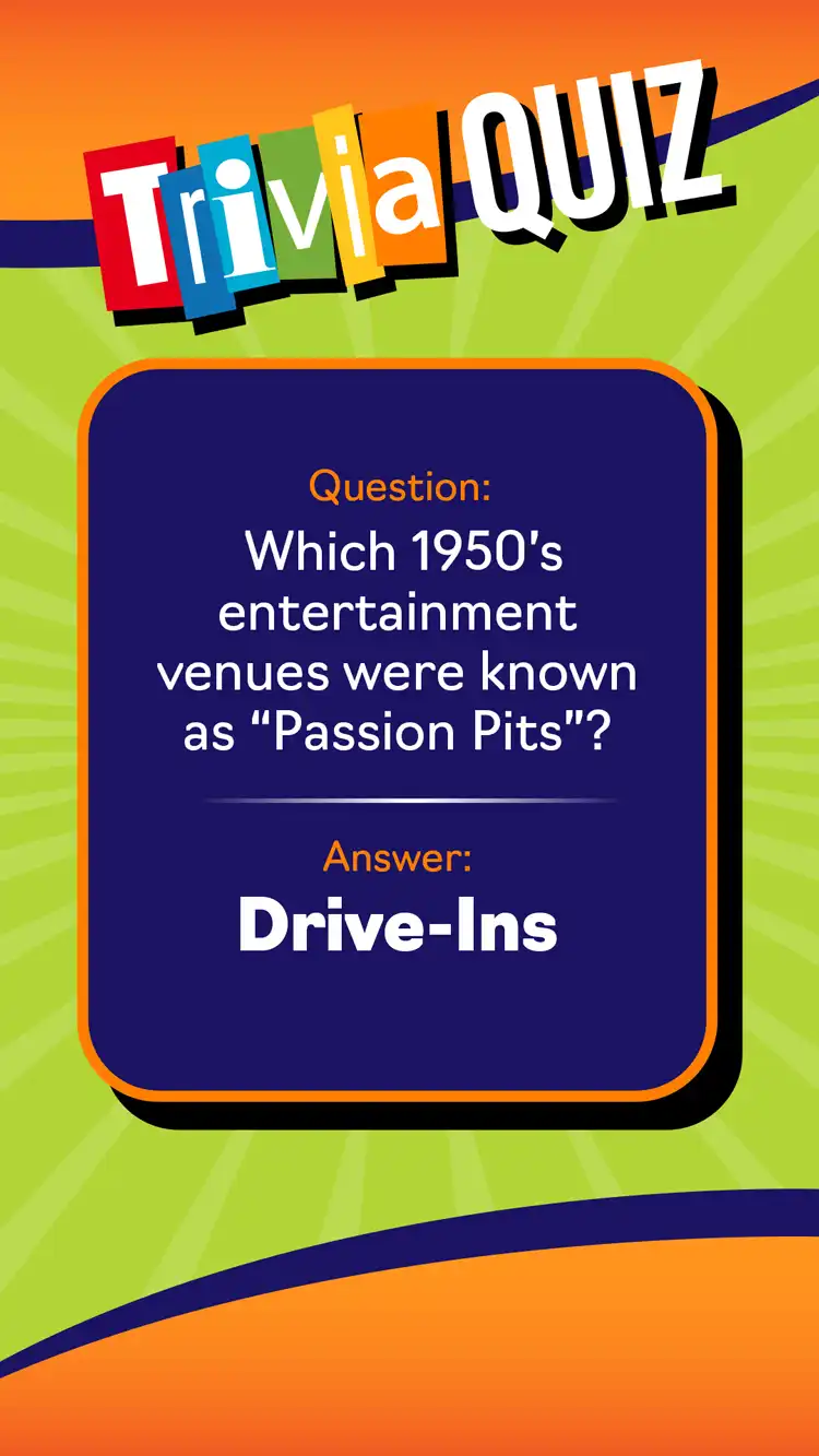 Trivia Quiz  Drive Ins