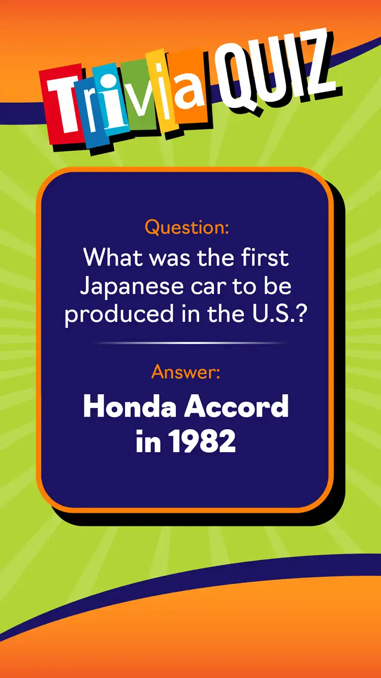 Trivia Quiz  Honda Accord