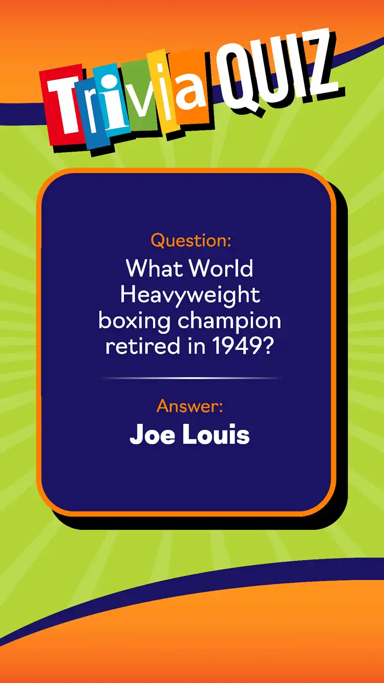 Trivia Quiz  Joe Louis