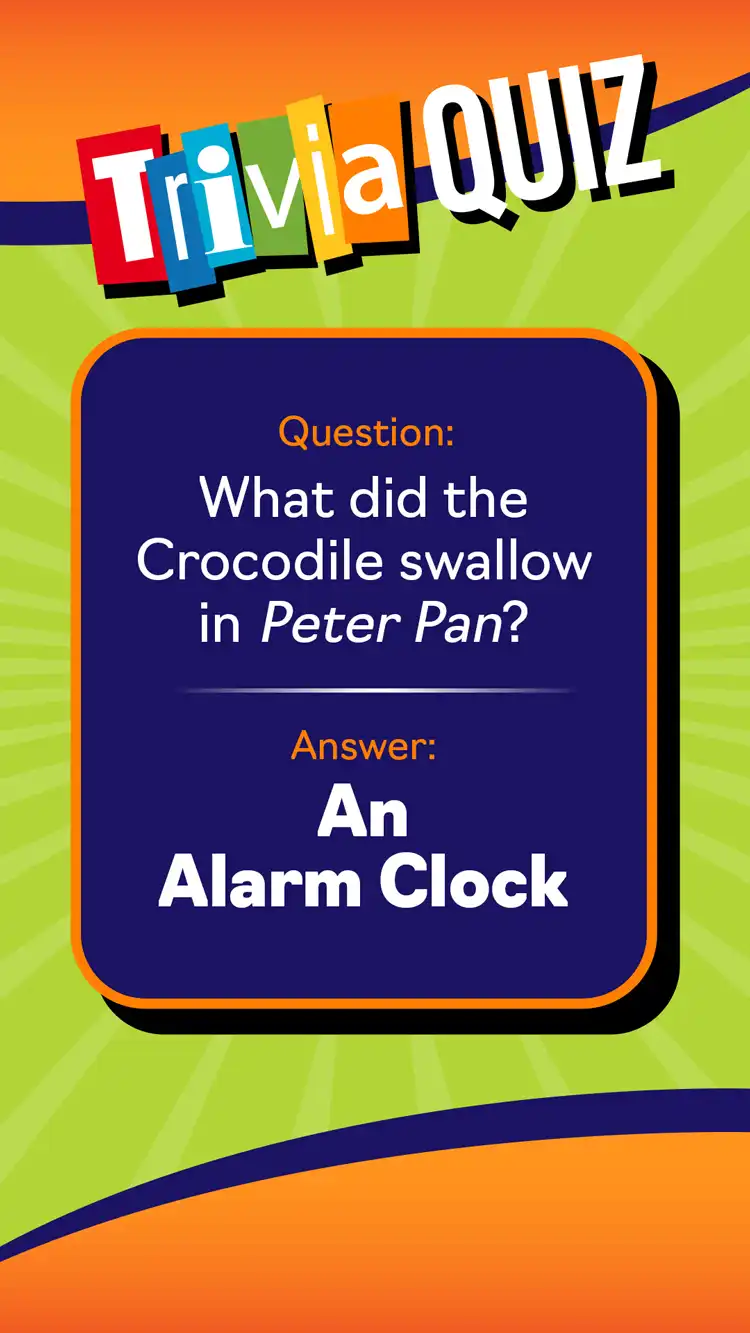 Trivia Quiz  Peter Pan Clock