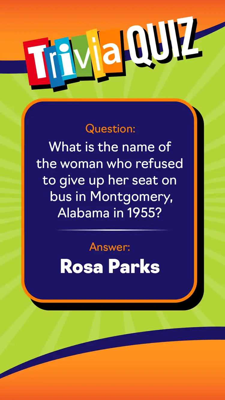 Trivia Quiz  Rosa Parks