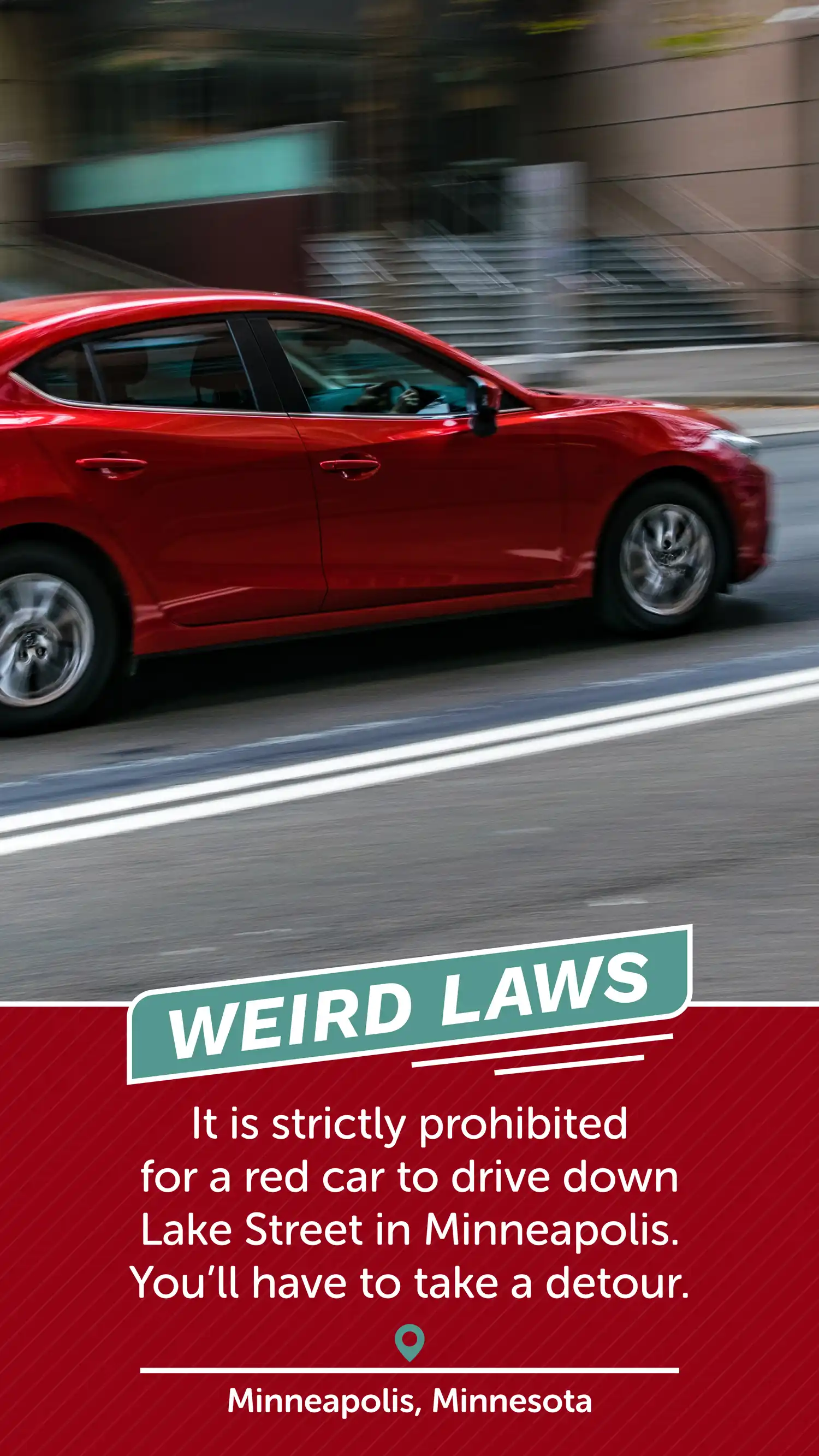 Weird Laws MN Red Car