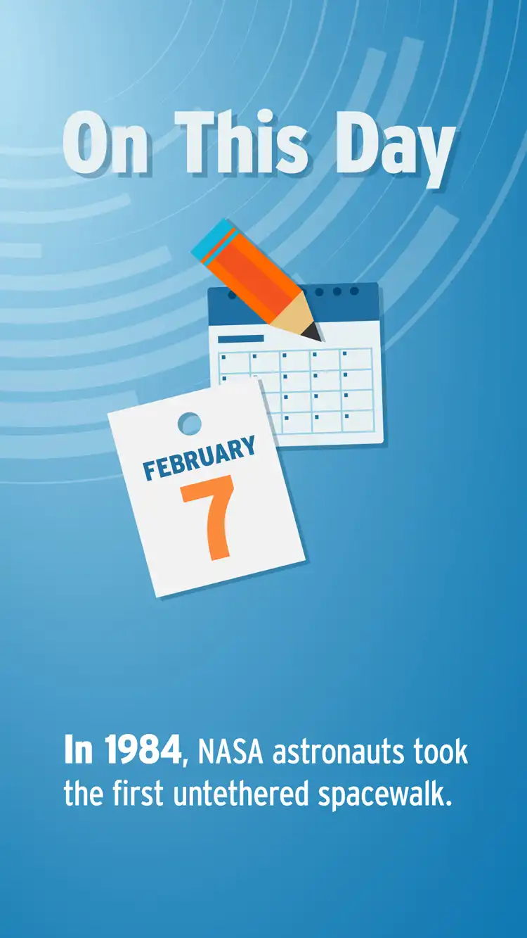 On This Day  Feb 7  Spacewalk