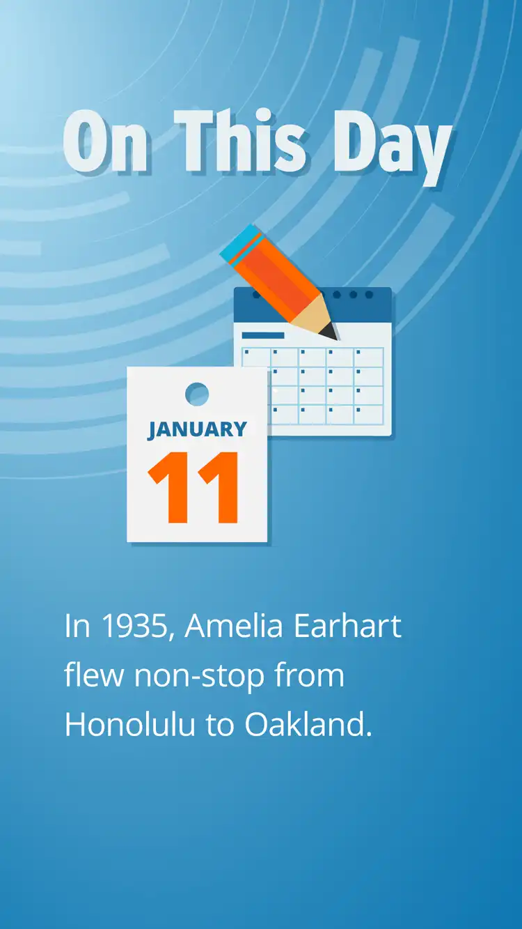 On This Day  Jan 11  Amelia Earhart