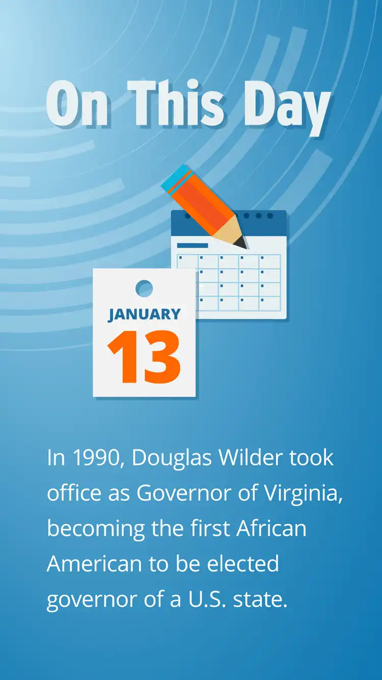 On This Day  Jan 13  Douglas Wilder