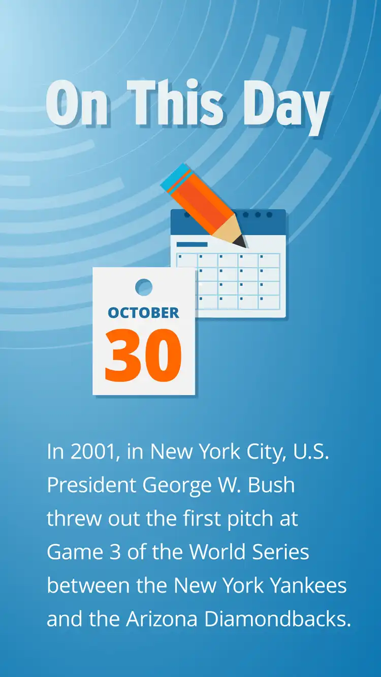 On This Day  Oct 30  First Pitch