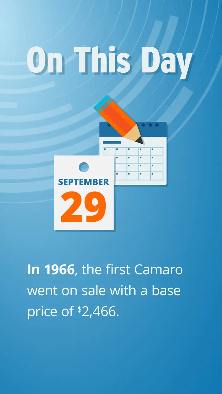 On This Day  Sept 29  Camaro