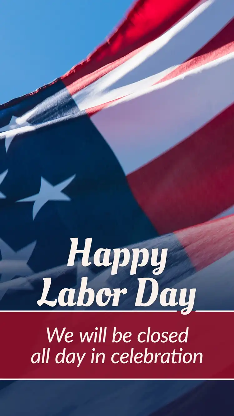 Holiday Closings  Labor Day  Stars Stripes