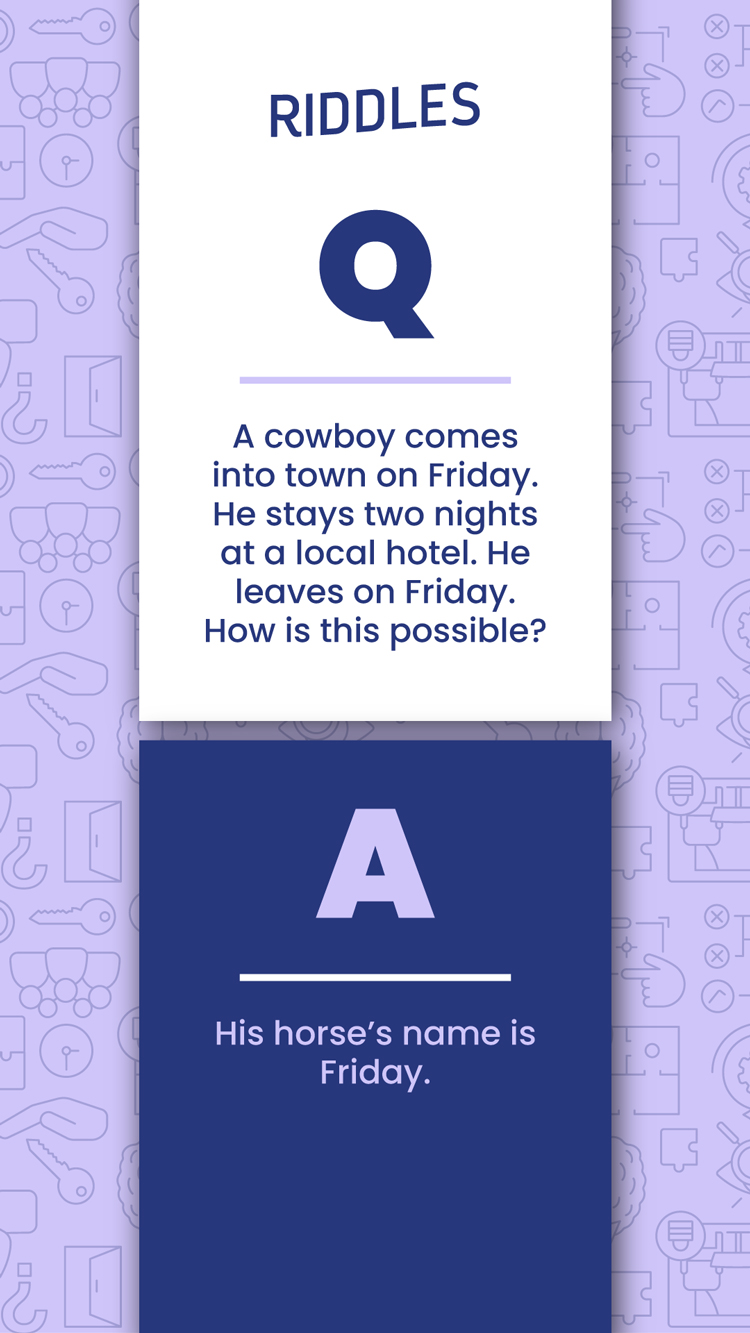 Riddles  Horse Friday