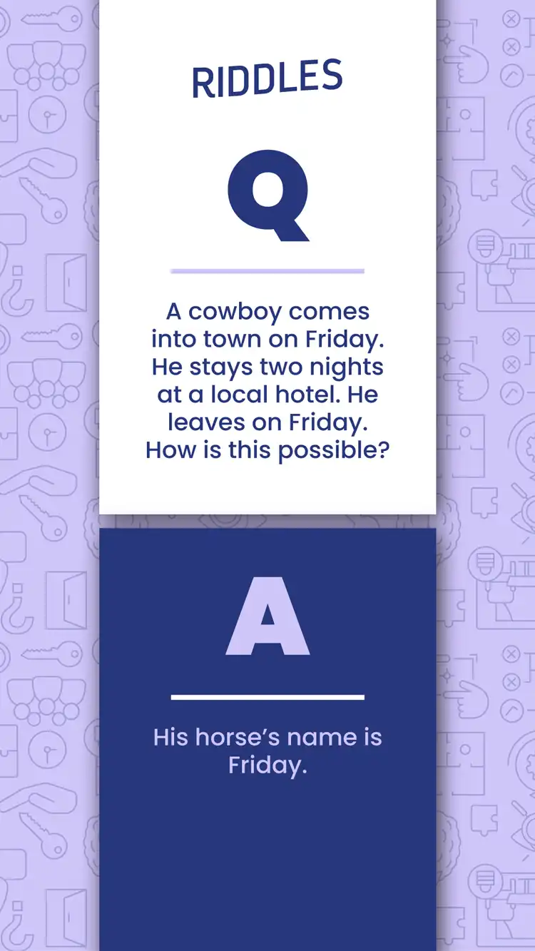 Riddles  Horse Friday