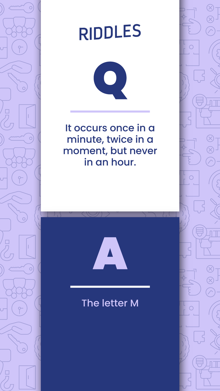 Riddles  Letter M