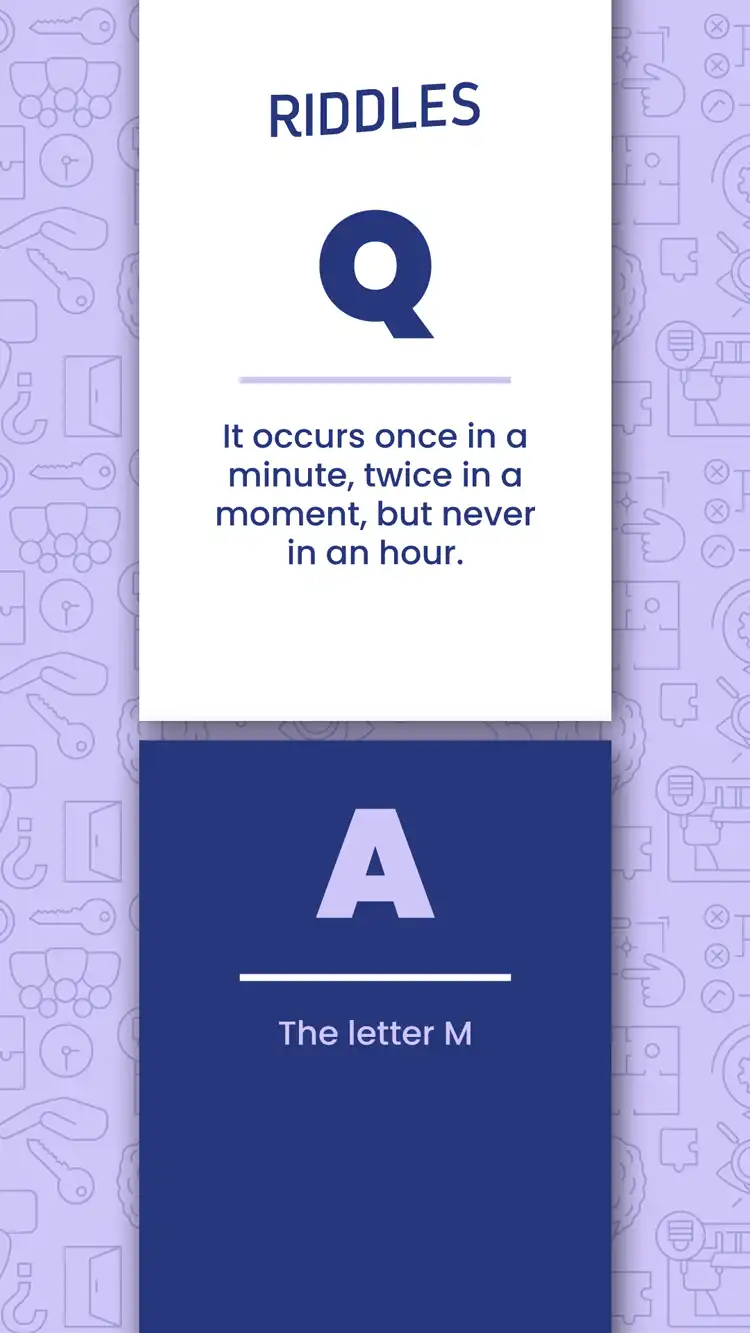 Riddles  Letter M