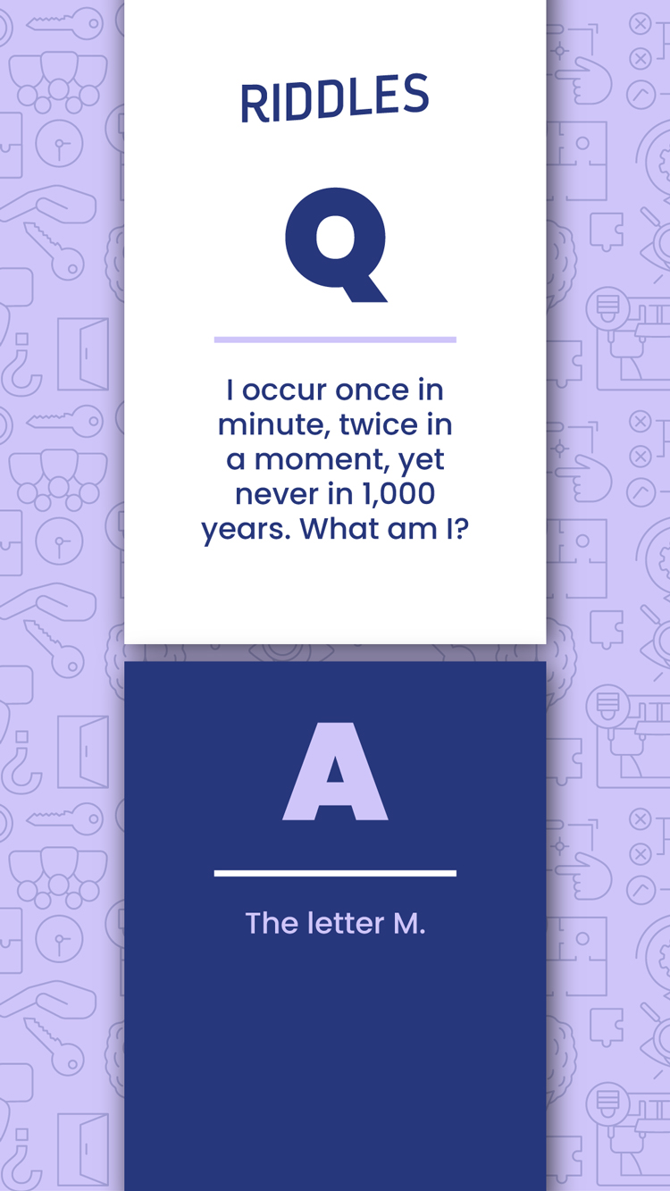 Riddles  Letter M