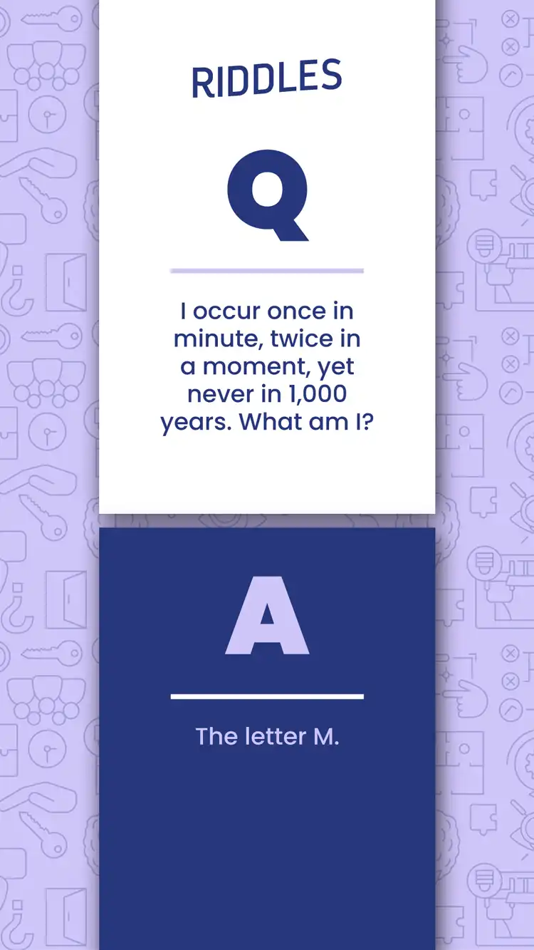 Riddles  Letter M