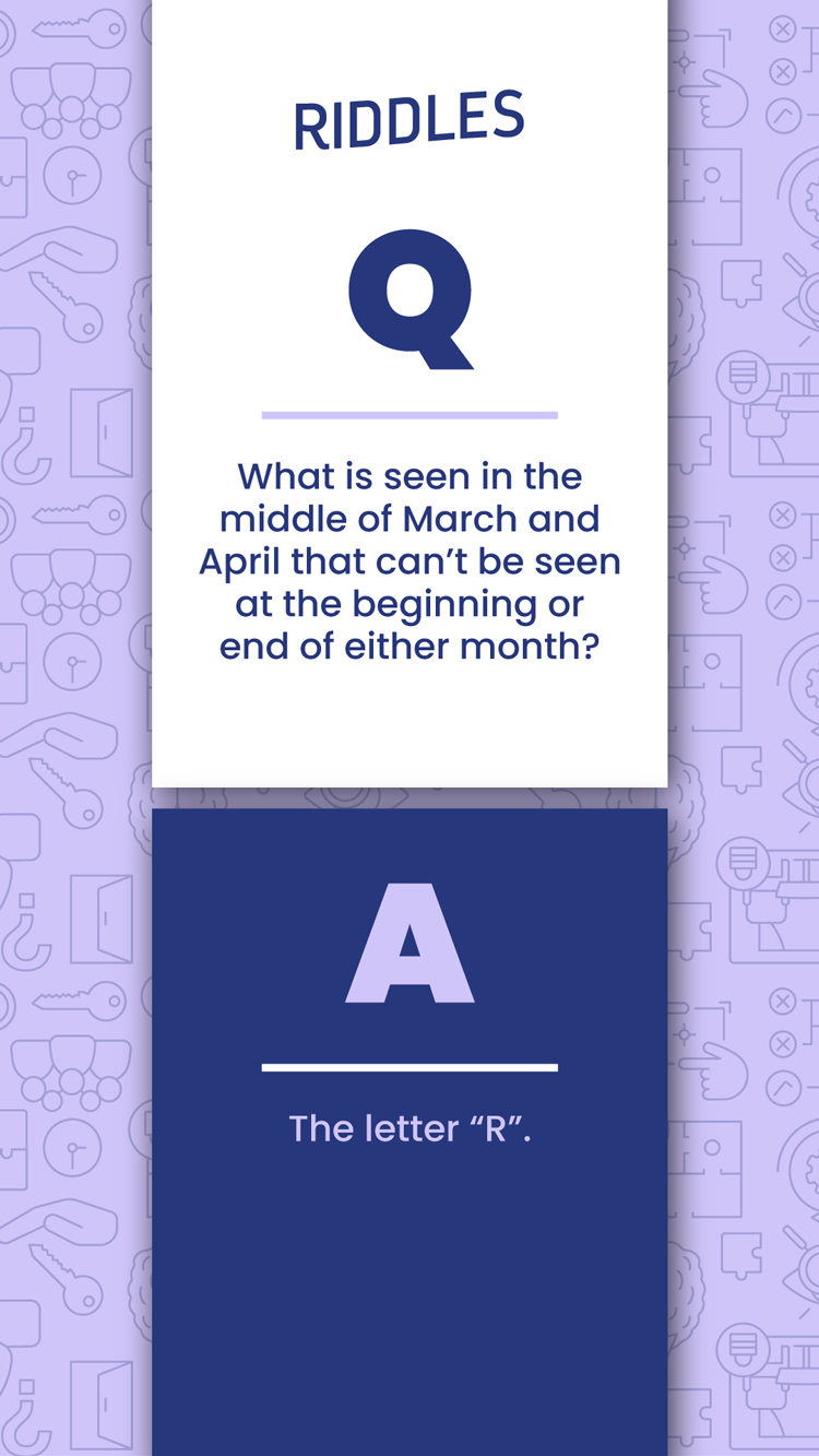 Riddles  Letter R