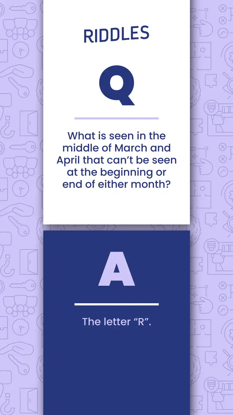 Riddles  Letter R