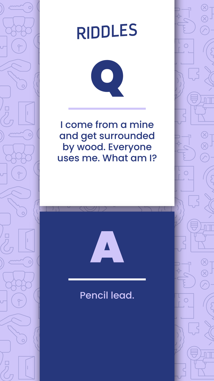 Riddles  Pencil Lead