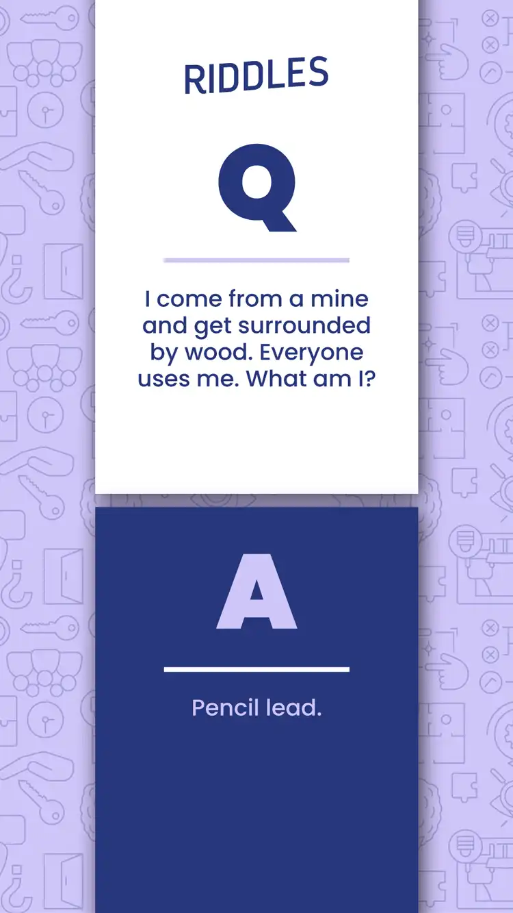 Riddles  Pencil Lead