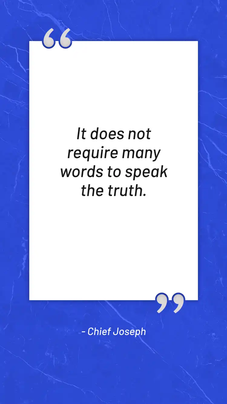 Daily Inspiration  Chief Joseph