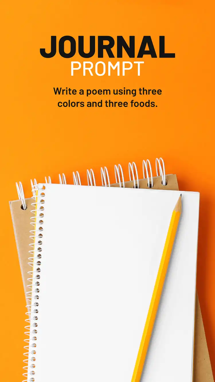 Journal Prompt  Three Colors Foods