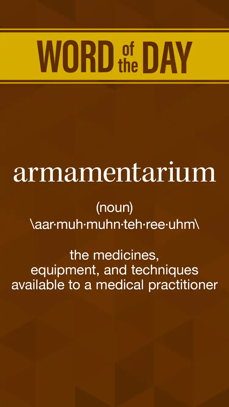 Wot D  Armamentarium