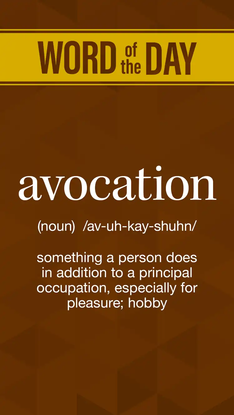 Wot D  Avocation