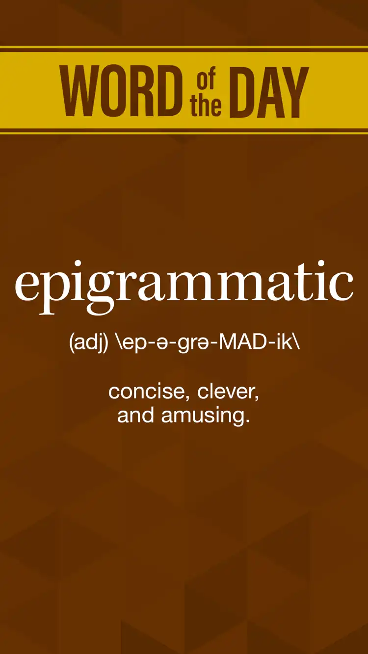 Wot D  Epigrammatic