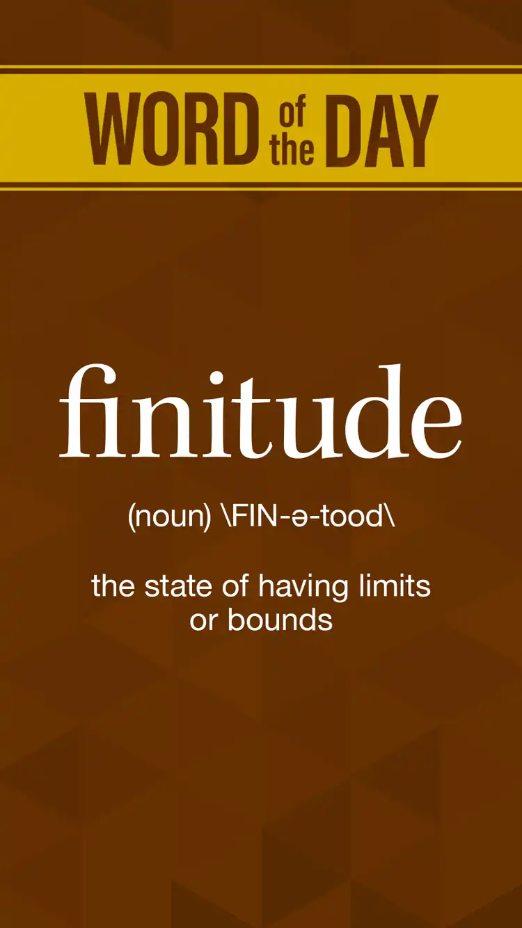 Wot D  Finitude