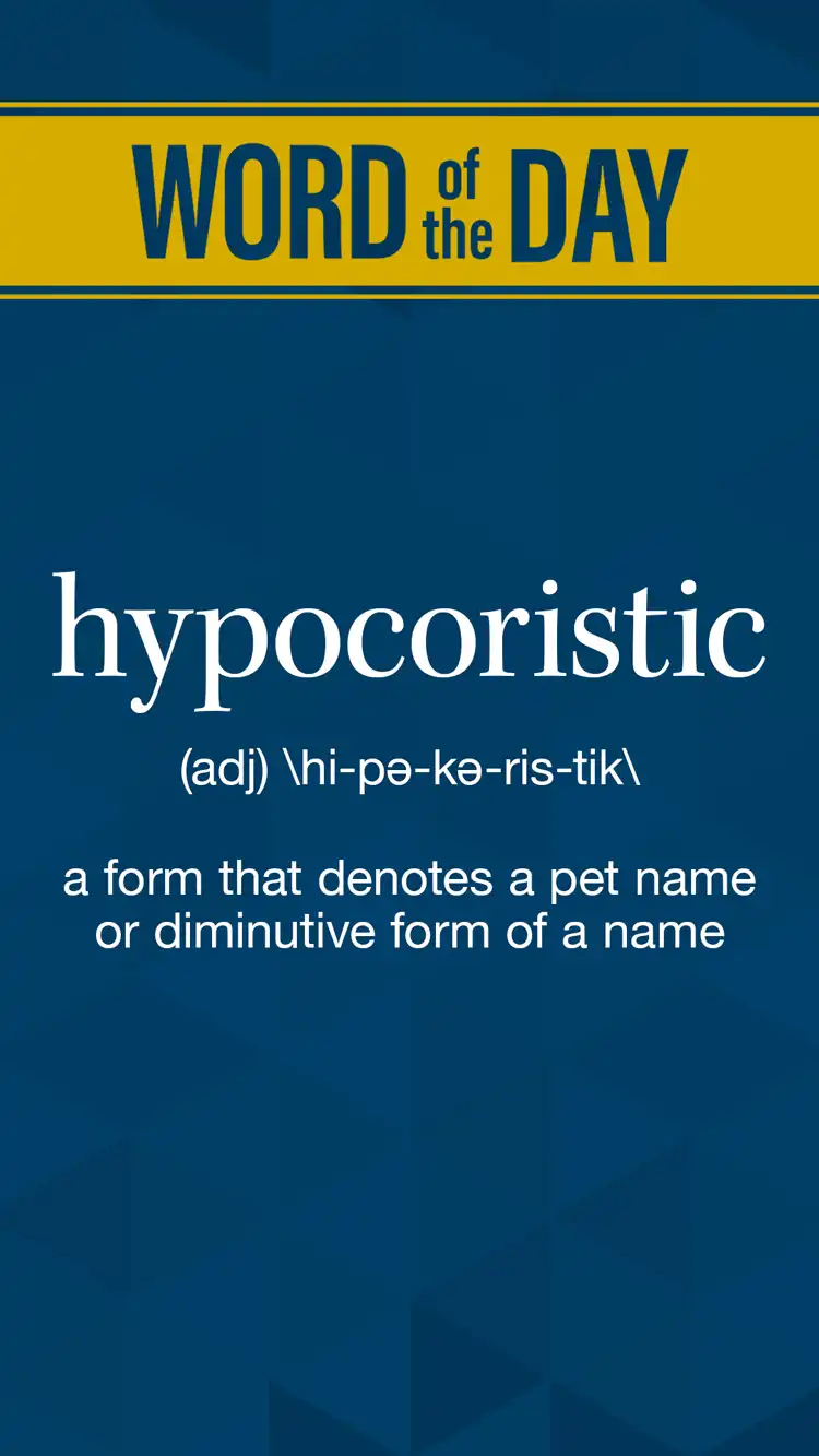Wot D  Hypocoristic