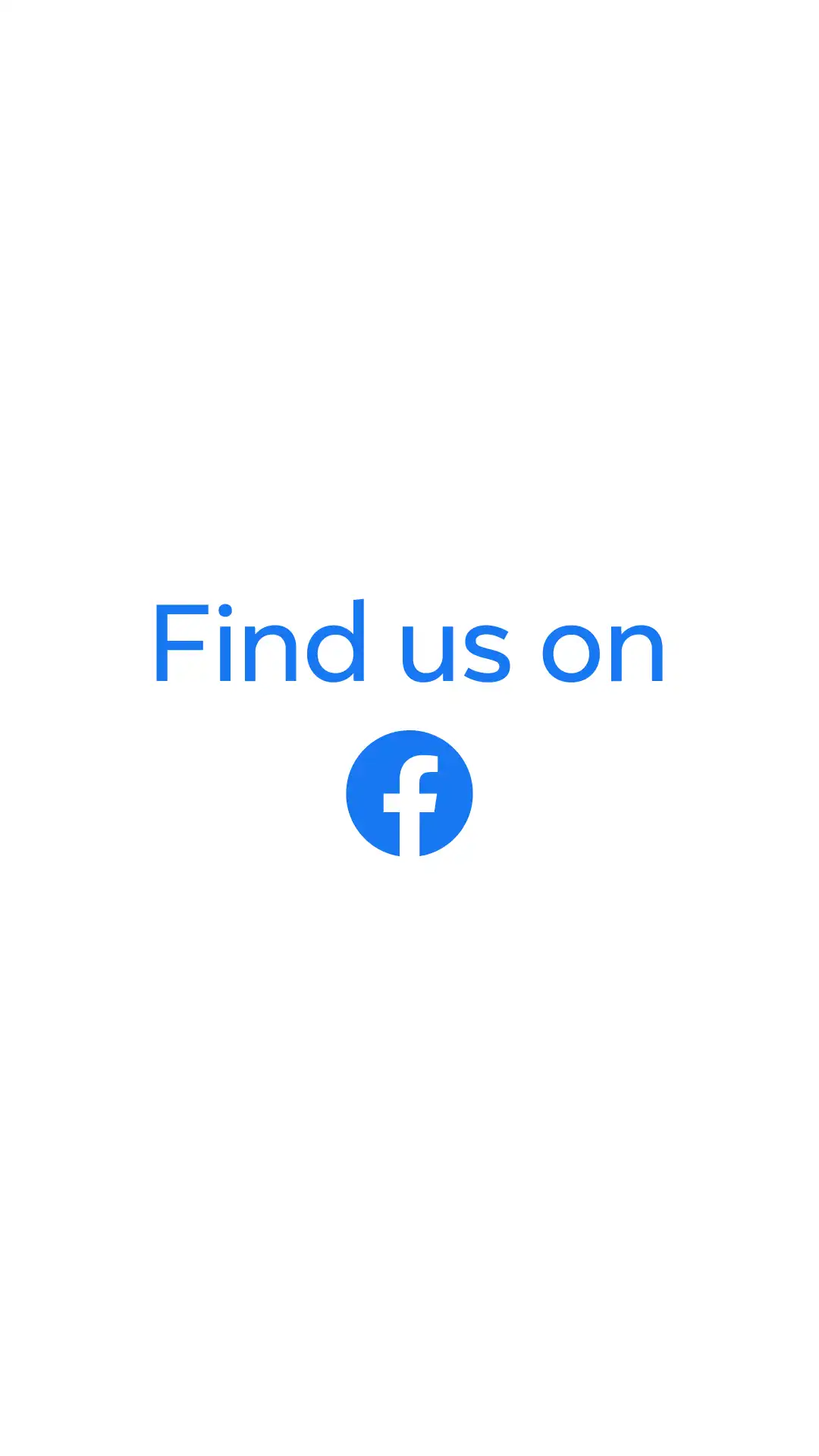 Facebook  Find Us Blue Logo