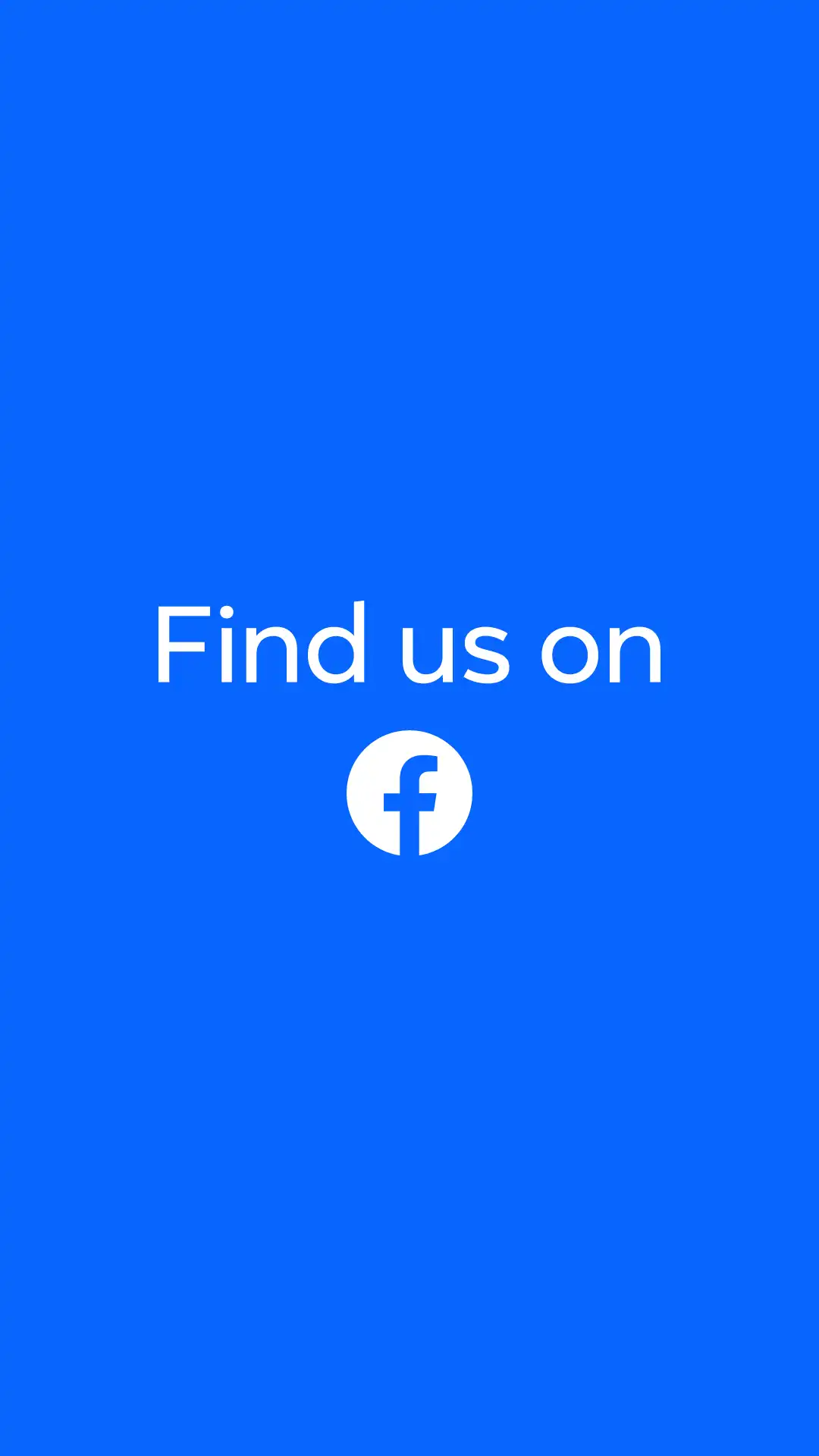 Facebook  Find Us White Logo