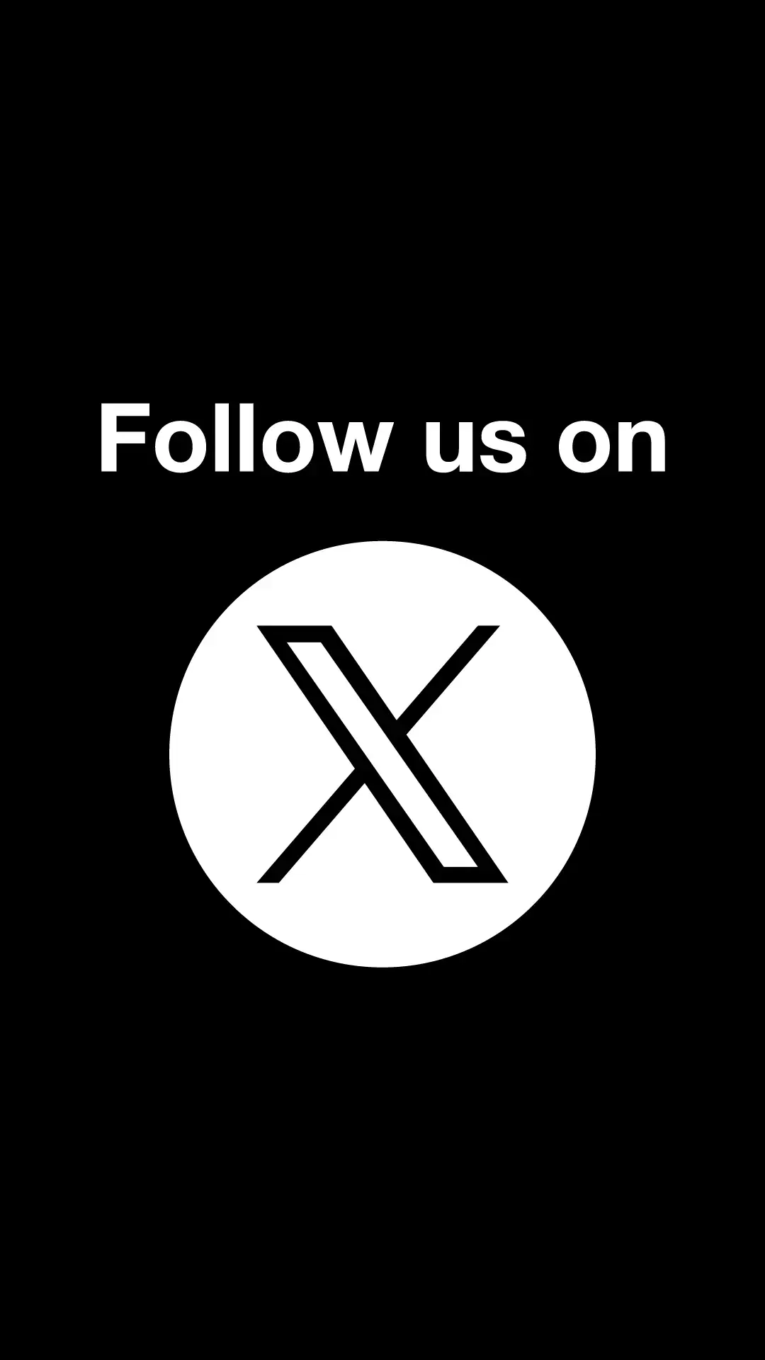 X  Follow Us Black
