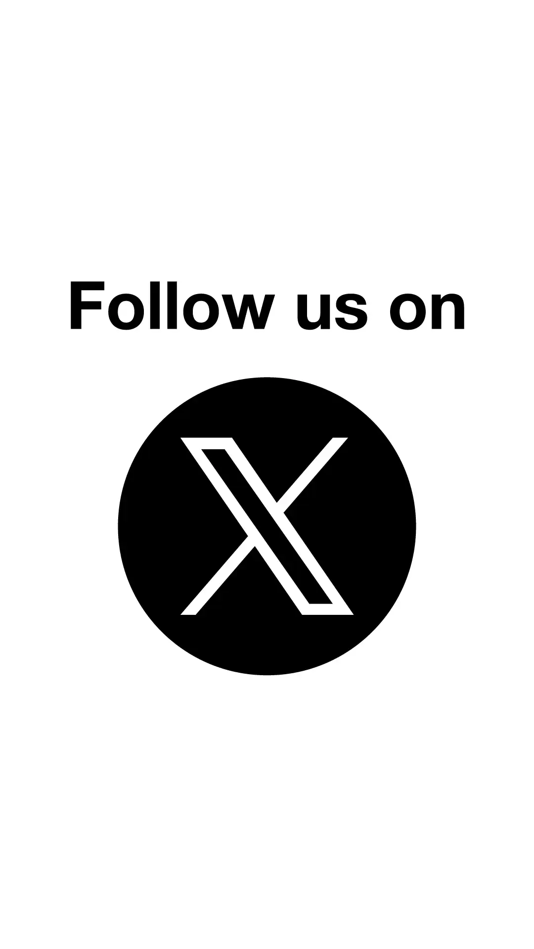 X  Follow Us White
