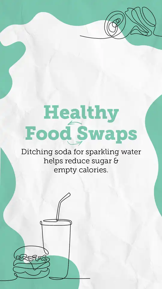 Healthy Food Swaps  Sparkling Water