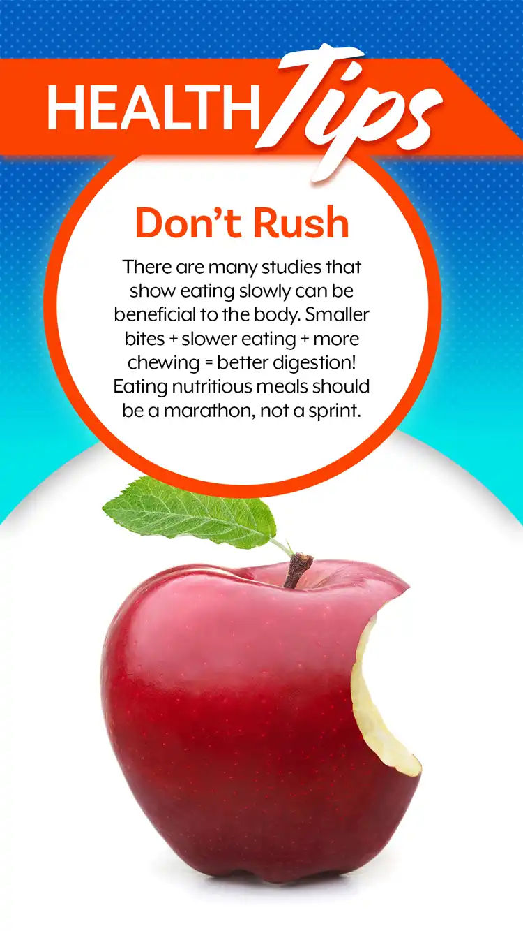 Health Tips  Dont Rush