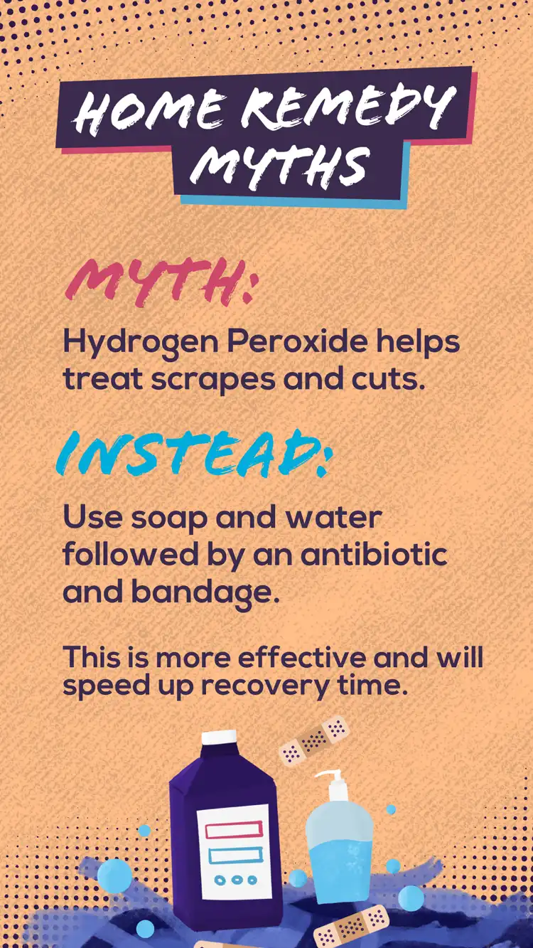 Pharmacy Home Remedy Myths Hydrogen Peroxide
