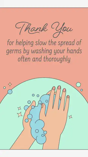 Thank You Customers  Wash Hands