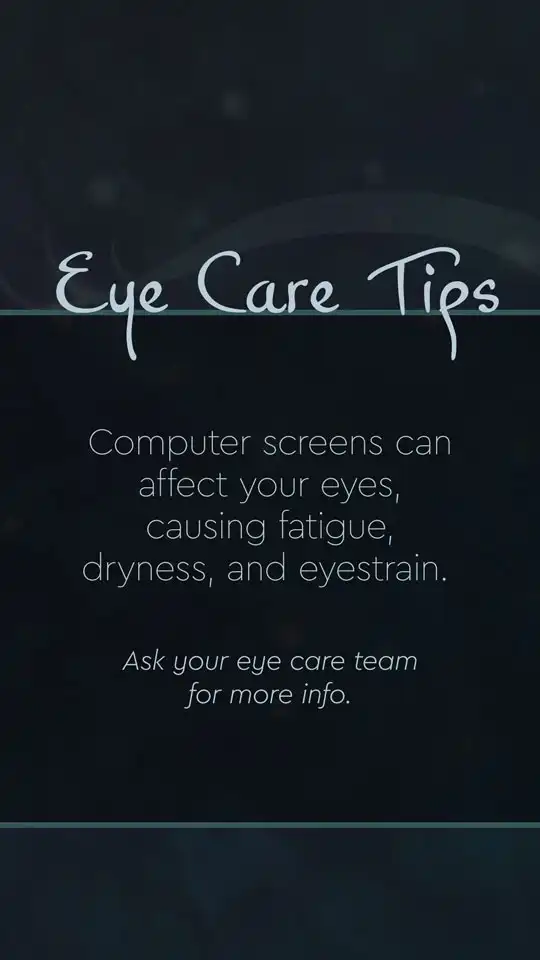 Optical  Care Tips  Eye Strain