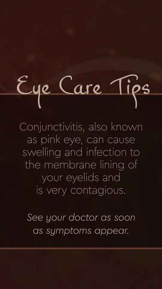 Optical  Care Tips  Pinkeye