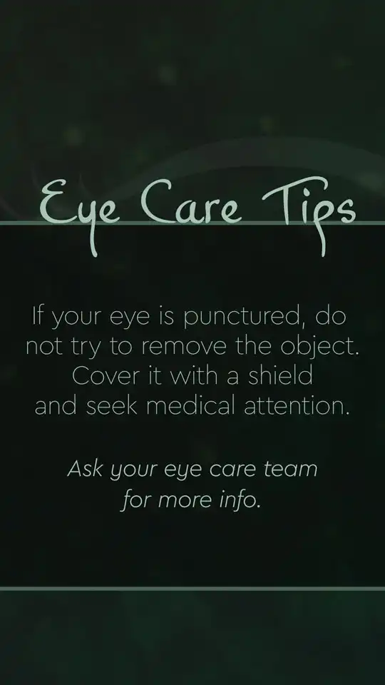 Optical  Care Tips  Puncture