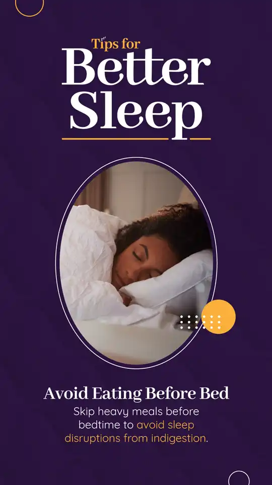 Better Sleep Tips  Avoid Eating