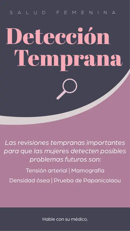 Womens Health SPANISH  Early Screening