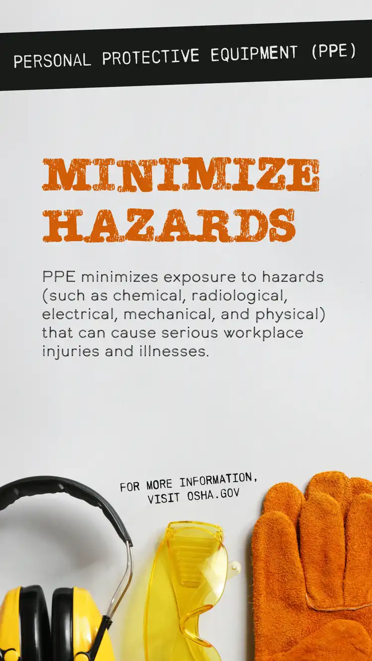 PPE  Minimize Hazards